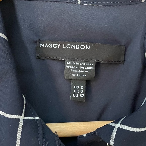 MAGGY LONDON Courtney Windowpane Midi Shirtdress - Picture 11 of 13